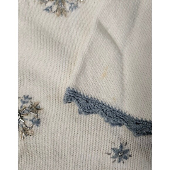 Koret Snowflake Winter Beaded Sweater 2x - Picture 3 of 9